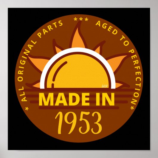 Poster FAIT EN 1953 drôle cadeau d'anniversaire (Devant)