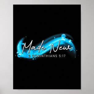 Poster Fait Nouveau Baptême 2 Corinthiens 5_17 Chrétien F