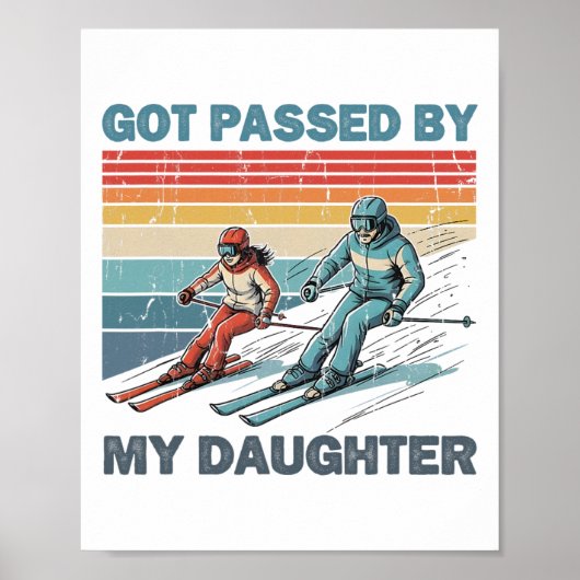 Poster Fait Tomber Par Ma Fille En Ski _4 (Devant)