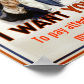 Poster "Faites attention en classe" (Coin)