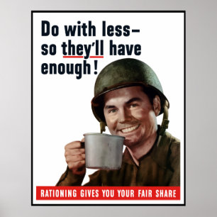 Poster Faites avec moins pour qu'ils aient assez — fronti
