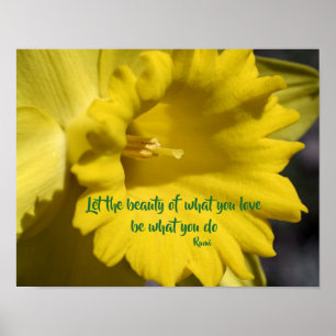 Poster Faites ce que vous aimez Daffodil Inspirational Ru