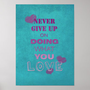Poster Faites ce que vous aimez la typographie de texte d