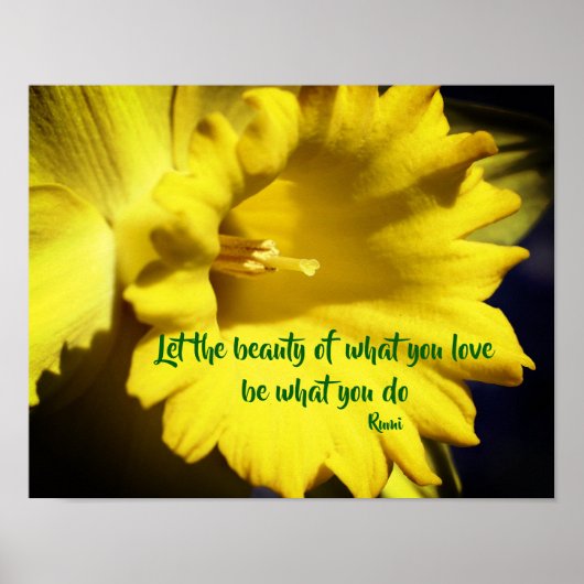 Poster Faites ce que vous aimez Rumi Citation Inspiration (Devant)