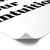 Poster Faites confiance à votre Sticker d'intuition (Coin)