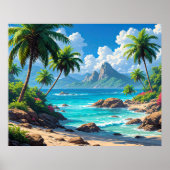 Poster Faites de beaux rêves, Paradis Tropical, (Devant)