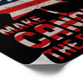 Poster Faites du Canada la 51e feuille de drapeau américa (Coin)