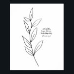 Poster Faites Justement, Aimez la miséricorde, Marchez hu<br><div class="desc">Faites Justement, Aimez la miséricorde, Marchez humblement noir et blanc</div>