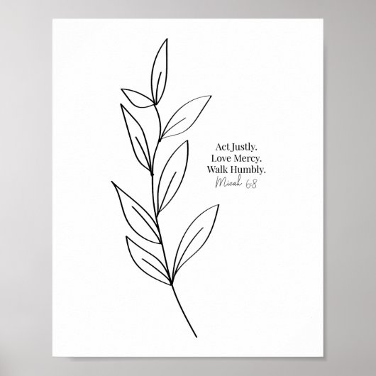 Poster Faites Justement, Aimez la miséricorde, Marchez hu (Devant)