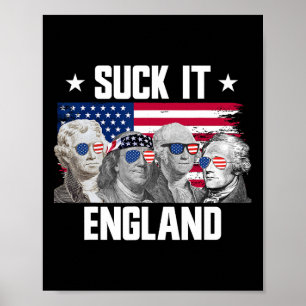 Poster Faites Le Angleterre Pères Fondateurs 4 Juillet