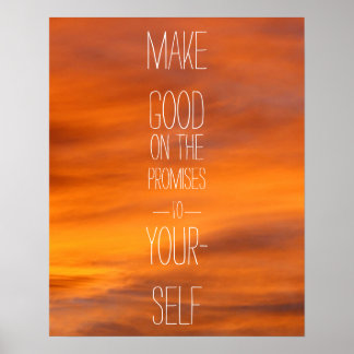 Poster Faites le bien sur les promesses qui vous sont fai