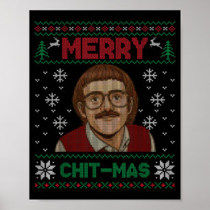 Poster Faites-le drôle Chit-mas Noël Xmas