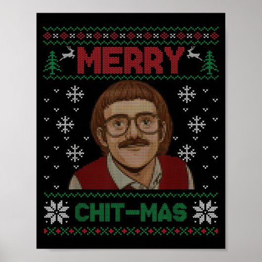 Poster Faites-le drôle Chit-mas Noël Xmas  (Devant)
