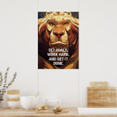 Poster Faites-le faire Lion Motivational Citations (Cuisine)