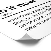 Poster Faites-le maintenant citation à vie (Coin)