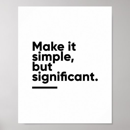 Poster Faites-le simple mais significatif | Inspirationne (Devant)