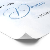 Poster Faites-moi confiance fleurie bleue et blanche où l (Coin)