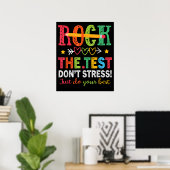 Poster Faites passer le test sans stress, faites de votre (Bureau à domicile)
