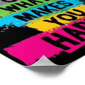 Poster Faites Plus De Ce Qui Vous Rend Heureux Citation (Coin)