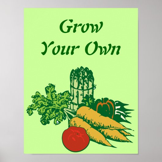 Poster Faites Pousser Vos Propres Légumes (Devant)