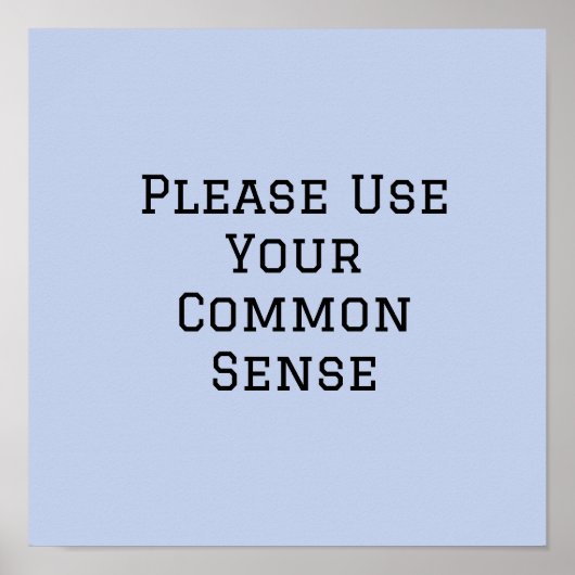 Poster Faites Preuve De Bon Sens (Devant)