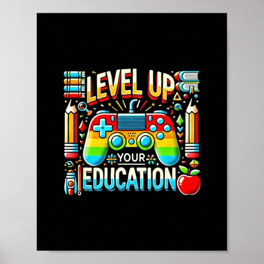 Poster Faites Progresser Votre Éducation Enseignant Inspi (Devant)