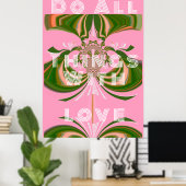 Poster Faites Tout Avec Amour (Bureau à domicile)