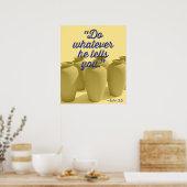 Poster Faites tout ce qu'il vous dira Jean 2:5 (Cuisine)