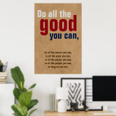 Poster Faites tout le bien que vous pouvez Motivational C (Bureau à domicile)