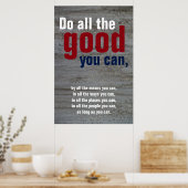 Poster Faites tout le bien que vous pouvez Motivational Q (Cuisine)