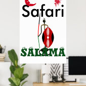 Poster Faites un safari en toute sécurité (Bureau à domicile)