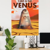 Poster Faites un voyage à l'affiche de voyage de Vénus. (Bureau à domicile)