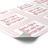 Poster Faites une belle journée et une meilleure citation (Coin)