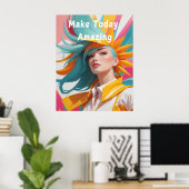 Poster Faites une citation Extraordinaire aujourd'hui dan (Bureau à domicile)