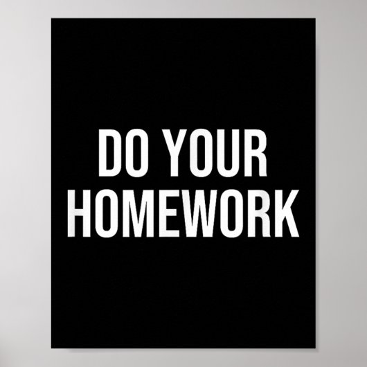 Poster Faites vos devoirs (Devant)