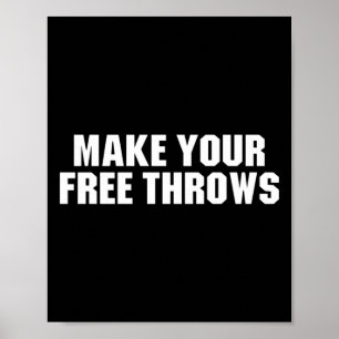 Poster Faites vos jetons libres - Basketball Drôle Dire