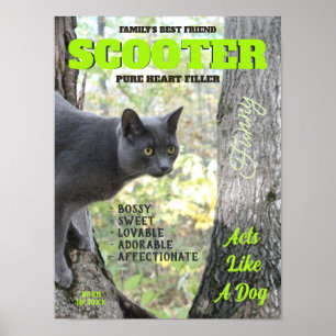 Poster Faites votre couverture de magazine Kitty Cat