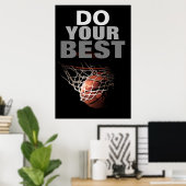 Poster Faites votre meilleur modèle de basket-ball (Bureau à domicile)