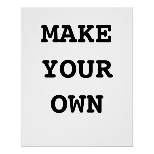 POSTER FAITES VOTRE PROPRE (Devant)