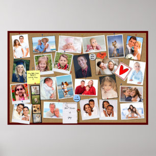 Poster Faites votre propre carte de couleur photo en mémo