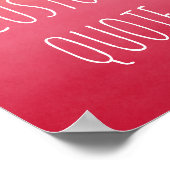 Poster Faites votre propre citation motivationnelle rose  (Coin)