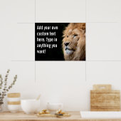 Poster Faites votre propre Lion Motivant Texte Personnali (Cuisine)