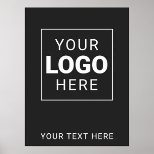 Poster Faites Votre Propre Logo et Texte de Société