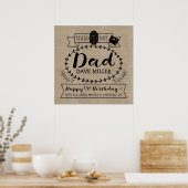 Poster Faites Votre Propre No 1 Papa Anniversaire Mignonn (Cuisine)
