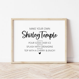 Poster Faites votre propre Shirley Temple Boire Bar Panne