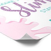 Poster Faites votre propre Slime fête d'anniversaire sign (Coin)