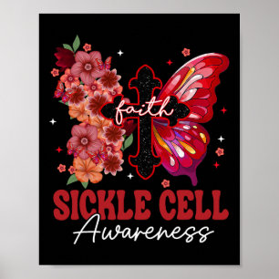 Poster Faith Butterfly Christian Cross Sickle Chercheur d