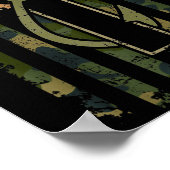 Poster Faith Fishing Hunting Camo Us Flag Cross With Hook (Coin)