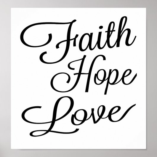 Poster Faith Hope Love (Devant)