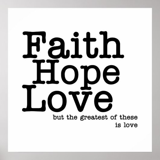 Poster Faith Hope Love (Devant)
